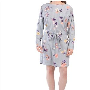 Long Sleeve Floral Shirt Dress